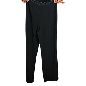 Classic Black Straight-Leg Dress Pants